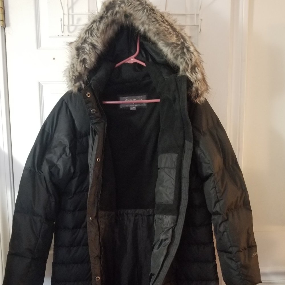 Eddie Bauer Lodge Down Duffle Coat full length size XXL,